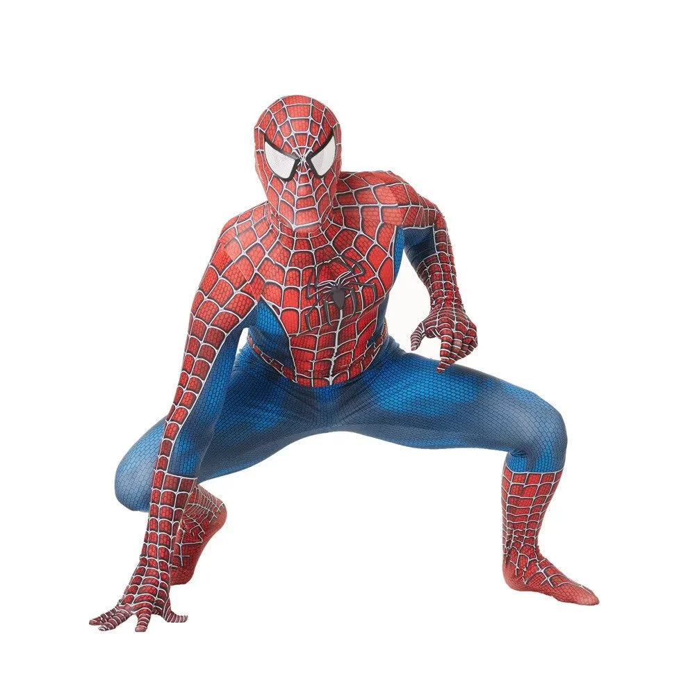 Superhero Cosplay Jumpsuit Tight Stretch Bodysuit Halloween Party Costume Role‑Play Fancy Dress For Men Adults Carnival Event