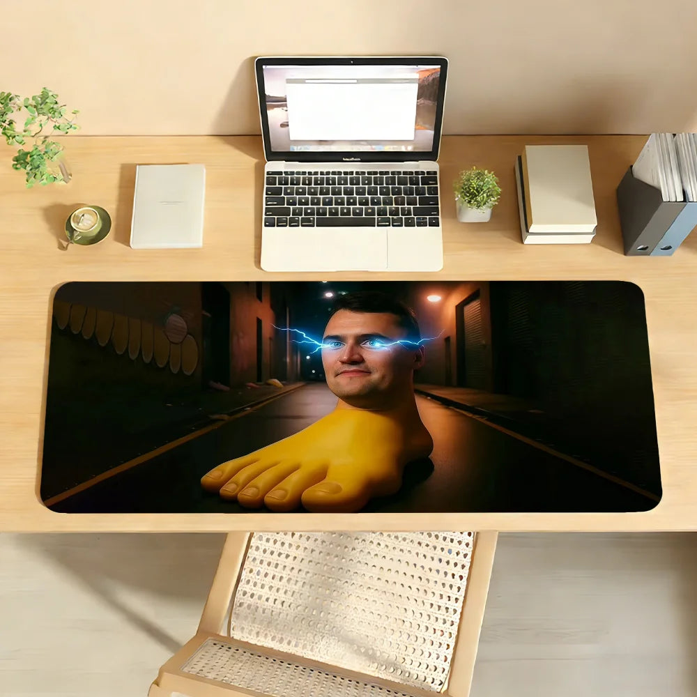 Charlie K-Kirk Mouse Pad Computer Laptop Rubber Non-slip Mouse Mat Mousepad Gamers Decoracion Desk Mat
