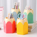Cute Pencil Holder Desk Organizer Stationery Storage Box   Large Mouth Pen Holder Makeup Brush Organizer Box Office Accessories