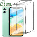 1-4Pcs 9H Screen Protector For iPhone 15 16 17 Pro Max 18 11 14 12 13 Mini X XS XR Protective Glass For iPhone 7 8 Plus SE Film