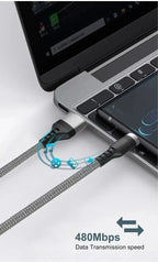 USB TYPE C Cable 5A Super Fast Charge Cable for iPhone 15 16 17 Full Range Huawei Samsung Oppo OnePlus Universal USB C Extension