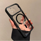 Transparent Defender For Magsafe Case for iPhone 18 17 16 15 14 13 Pro Max Camera AI Touch Control Wireless Charge Acrylic Cover