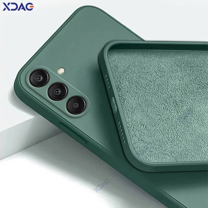 Original Square Liquid Silicone Phone Case for Samsung Galaxy A26 A36 A56 5G 360 Soft Protective Anti-drop Shockproof Back Cover