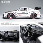 1/32 Nissan Skyline GTR R35 Nismo GT3 Racing Toy Car Model For Children RMZ CiTY Diecast Alloy Miniature Sound Light Collection