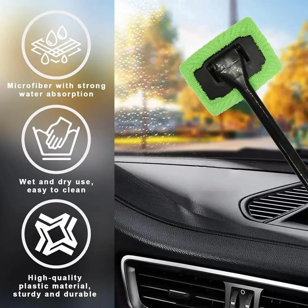 Car Windshield Cleaning Brush Kit with Long Handle