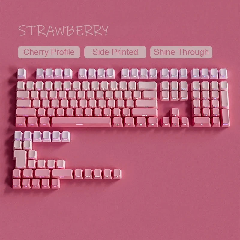 2026 Original Daylight Keycaps PTB Translucent, Side-engraved Oem 135 Keys, Customized To Fit 60/84/98/108 Mechanical Keyboards.