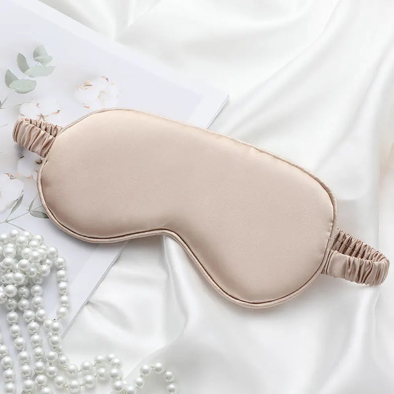 Double-Sided Silk Sleeping Eyeshade Light Blocking Breathable Travel Sleep Eye Mask Shields Protective Safety Goggle Eye Wear
