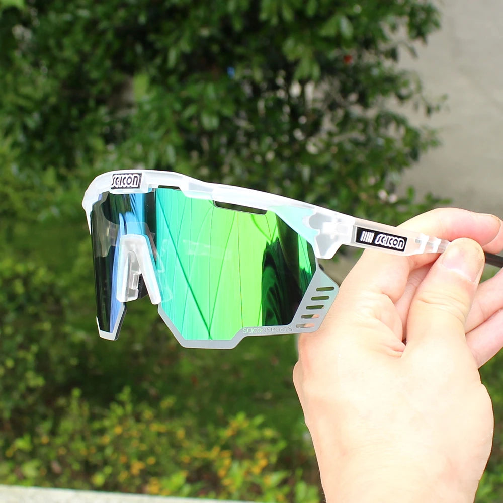 SCICON AEROSHADE KUNKEN UV400 Cycling Sunglasses with Case - Outdoor Sports Men's MTB Road Bike Eyewear Women's Goggles