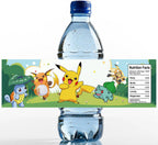 PokeMoned Theme Party Favors Slap Bracelets Stickers Keychain Party Gifts Goodie Bag Stuffers Fillers Birthday Party Decorations