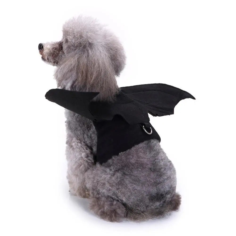 -Halloween Pet Costume - Cute Black Bat Wings Harness Costume For Cats And Dogs, Halloween Party Cosplay, Pet Supplies