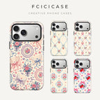 Fcicicase Lovely Flower Case For Iphone 18 17 16 Pro Max 15 14 13 12 Plus 11 For Magsafe Wireless Charge PC +TPU Back Cover Capa