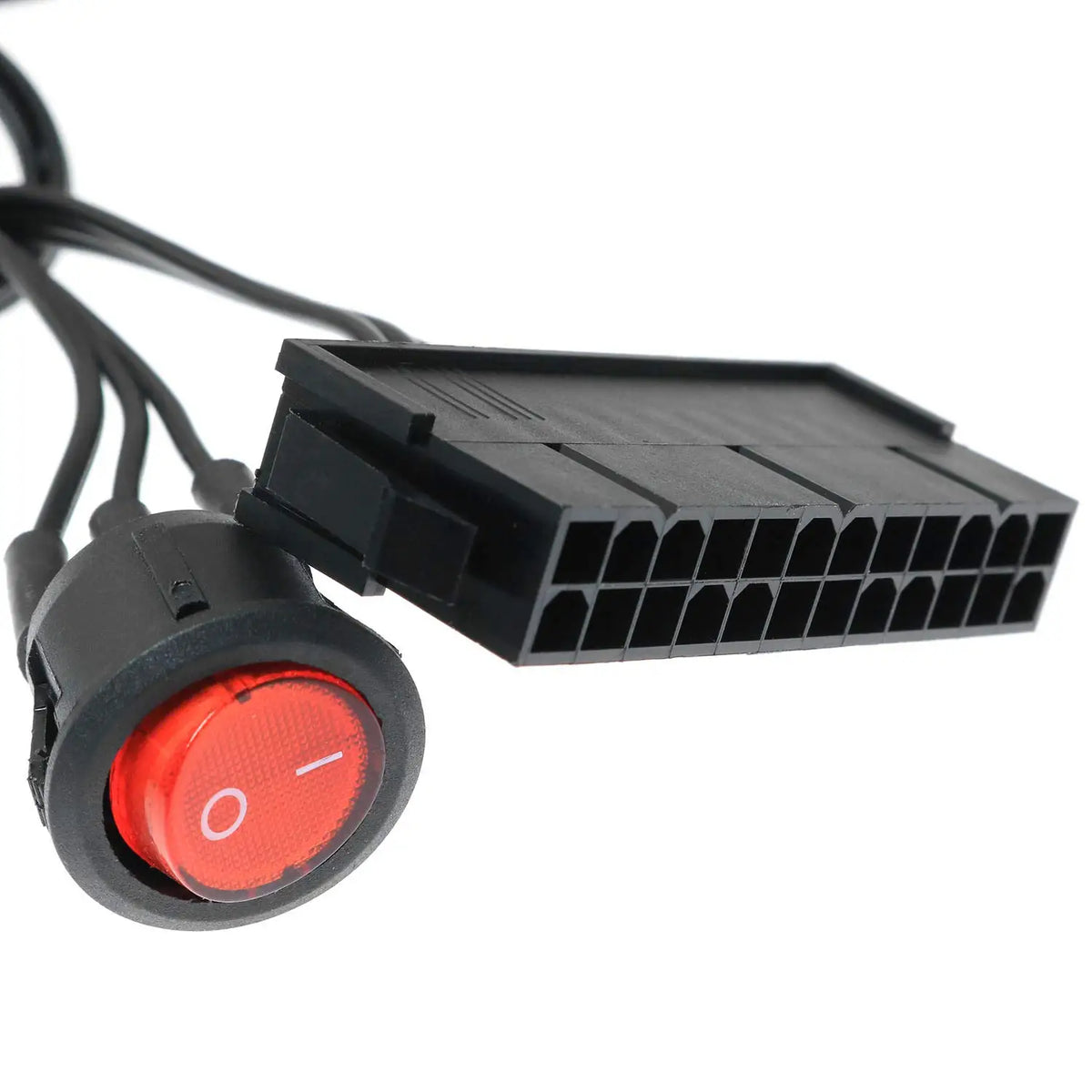 54cm Cable Copper Tin Wire 24-Pin Female ATX PSU PC Power Supply Starter Tester Start Up Jumper with ON/OFF Switch