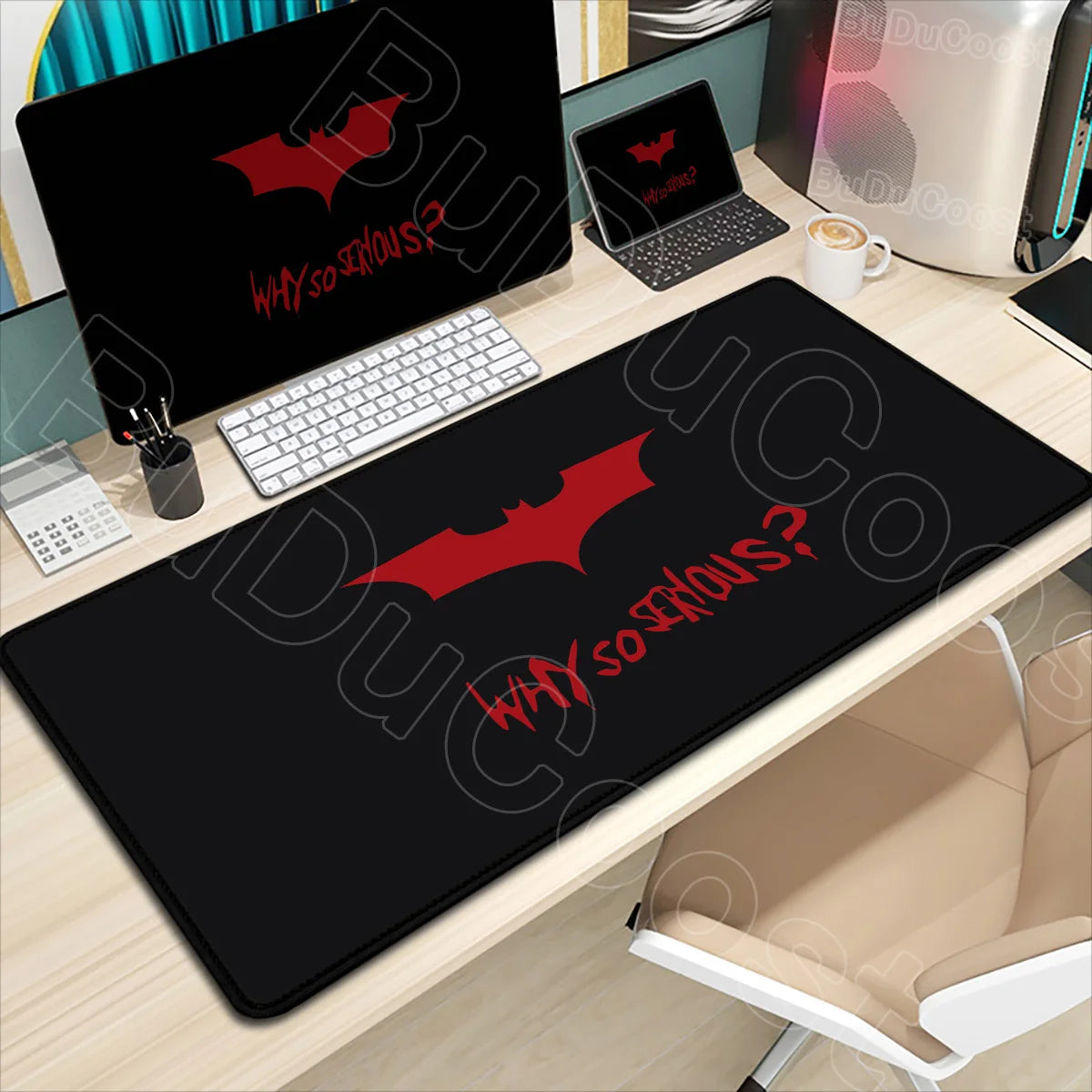 B-Batman Mouse Pad HD Large Gaming Non-slip Rubber Keyboard Desk Mat Office Laptop Computer Pc Gamer Cabinet Mousepad Xxl Carpet
