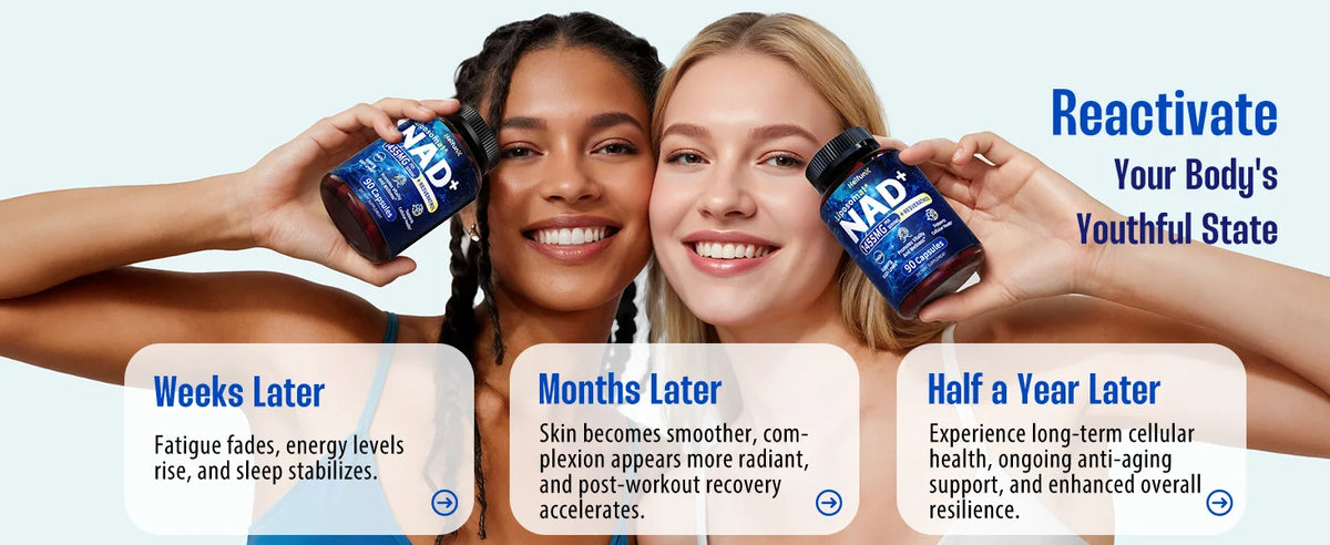 90 Capsules NAD+ Supplement, 1500mg - Liposomal NAD+ Supplement