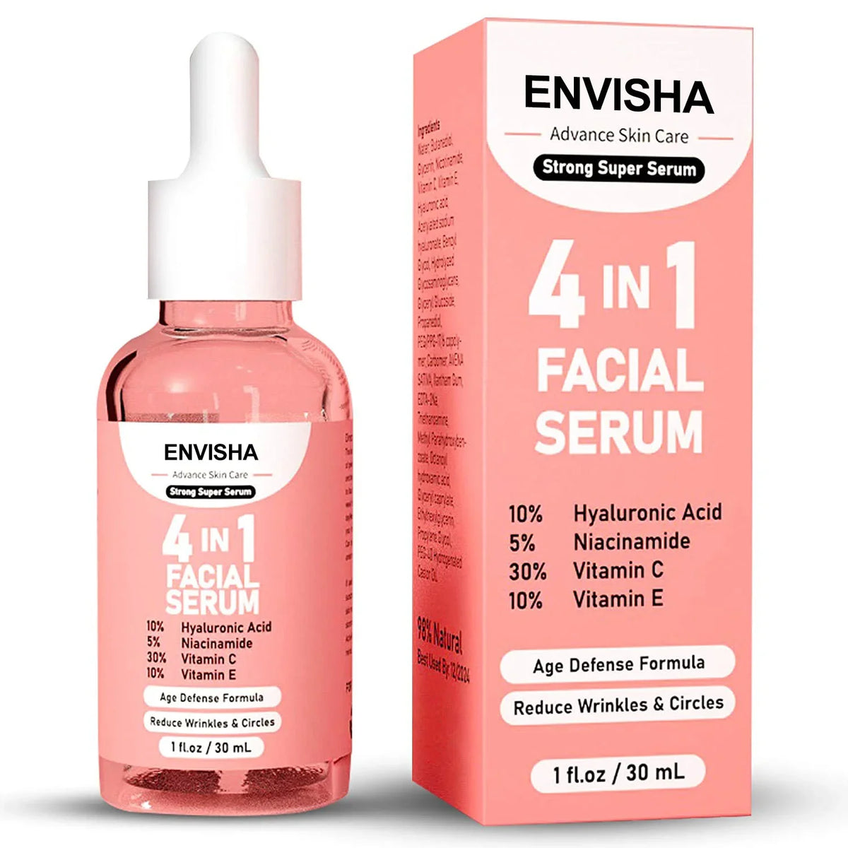 Envisha Anti Aging Face Serum Hyaluronic Acid Niacinamide