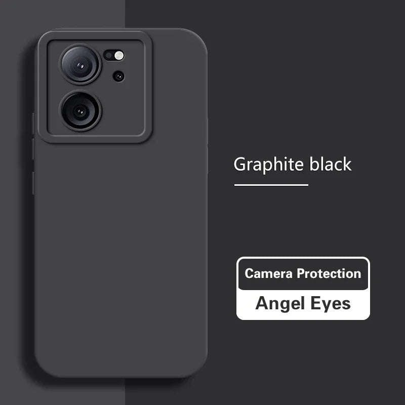 Durable Matte Angel Eyes Case for Xiaomi 13T 13 T Pro Shockproof Soft Square Liquid Silicone Original Mi13T 13TPro 5G Back Cover
