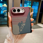 Shockproof Duo Thin Carbon Fiber Leather Magnetic for Magsafe Phone Case for IPhone Duo Apple 18 Fold Hinge Protective Cover