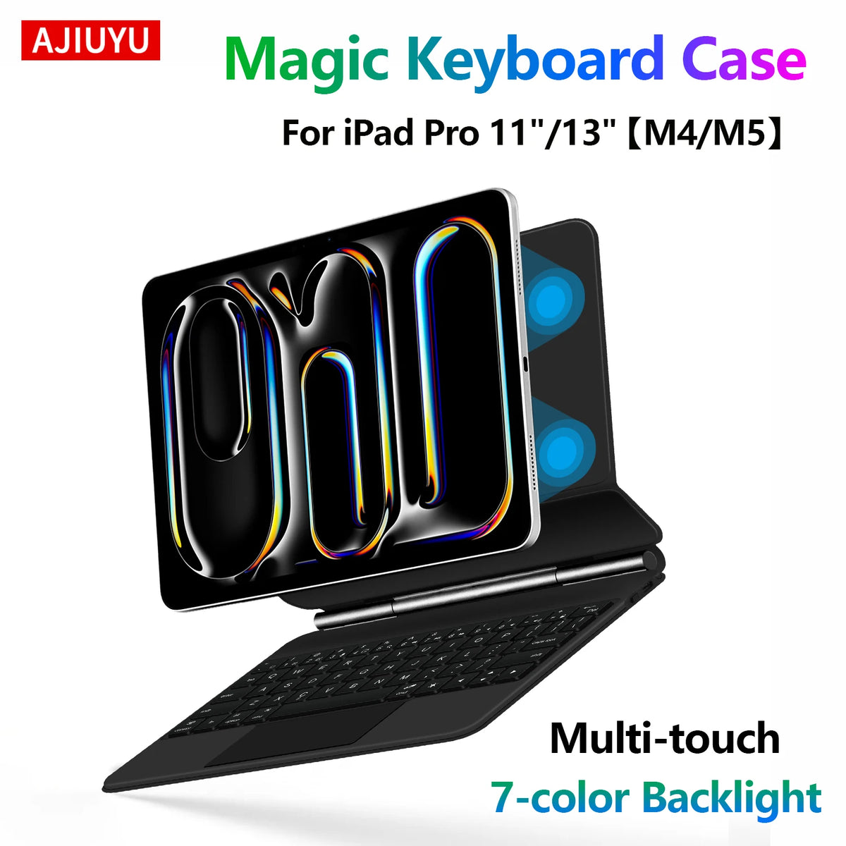 Magnetic Magic Keyboard for iPad Pro 13 M4 2024 M5 2025 13" Case for iPad Pro 11 M4 M5 11" Floating Stand Wireless BT Keyboard