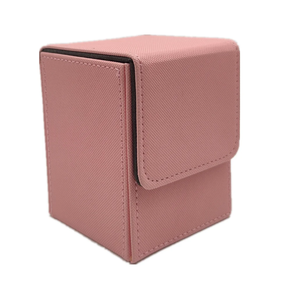 Card Fit For 100+Single Sleeved Cards  , Leather Trading Commander Deck Box Compatible With  Card Deck,Game Card Box