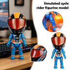 1:12 Scale Motorcycle Rider Model with Articulated Joints High-Detail Alloy and Plastic Diecast Collectible Figure for Display