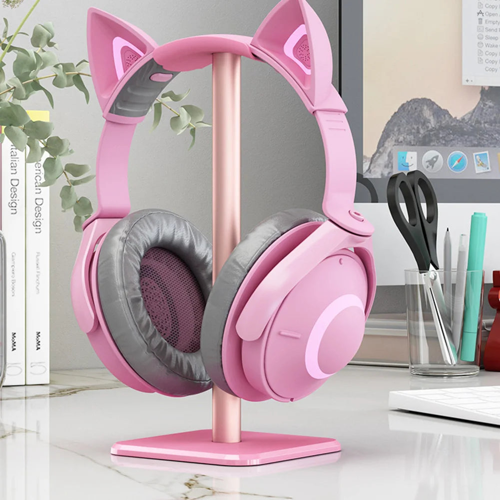 Aluminium Alloy Headphone Stand Holder Rack Space Saving Desktop Organizer Display Earphone Mount Hanger Headset Support Stand