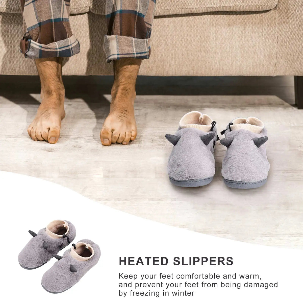 Heated Feet Warmer USB Foot Warmers Winter Shoes Plush Cute Removable And Washable Slippers