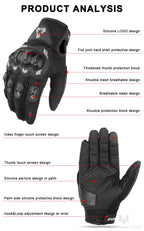 Summer Motorcycle Gloves Men Women Full Finger Touch Screen Motocross Racing Gloves Motorbike Bicycle Cycling Glove M-XXL