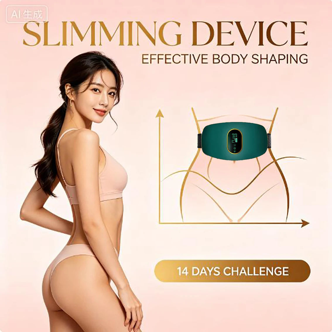 Body Slimming and Shaping Device for Fat Loss, Specifically Designed for Reducing Excess Fat in the Belly, Waist, and Abdomen
