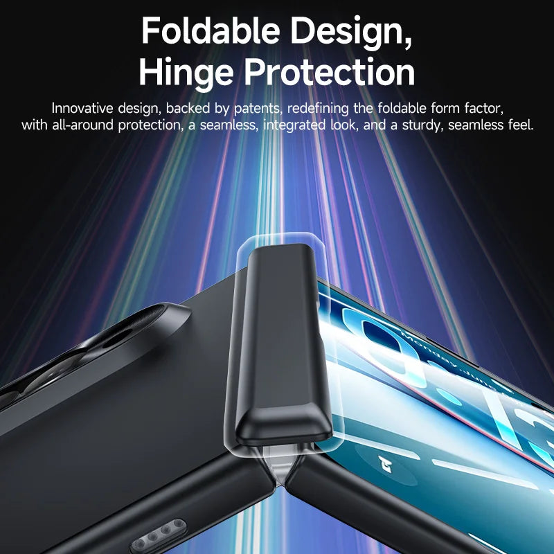 For iPhone Duo Case Luxury Matte Skin-Friendly Folding Hinge With Tempered Film Shockproof Hard Back Cover For iPhone 18 Fold