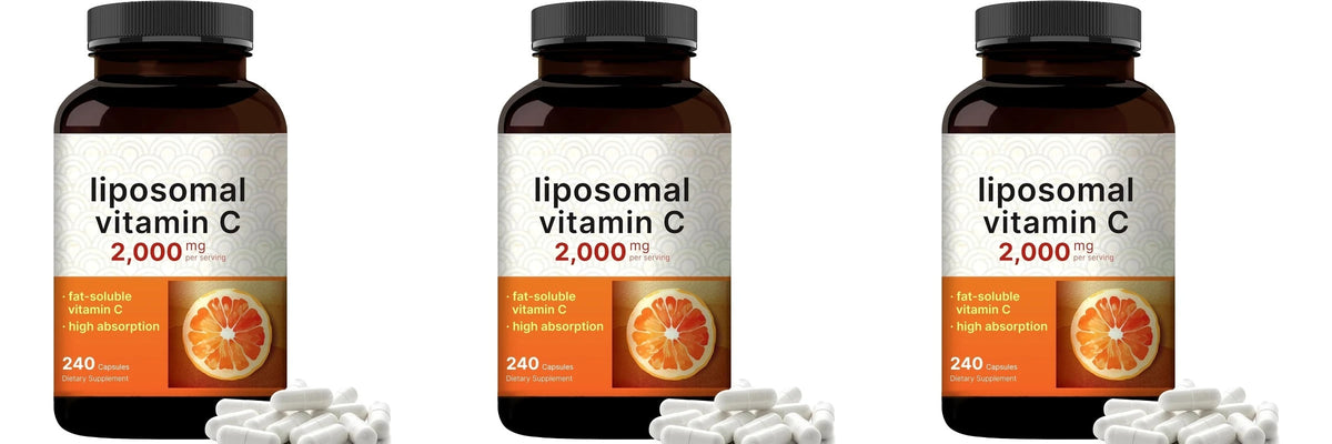 Liposomal Vitamin C 2000mg High Absorption Fat-Soluble 240 Capsules 60 Servings Non-GMO Gluten Free
