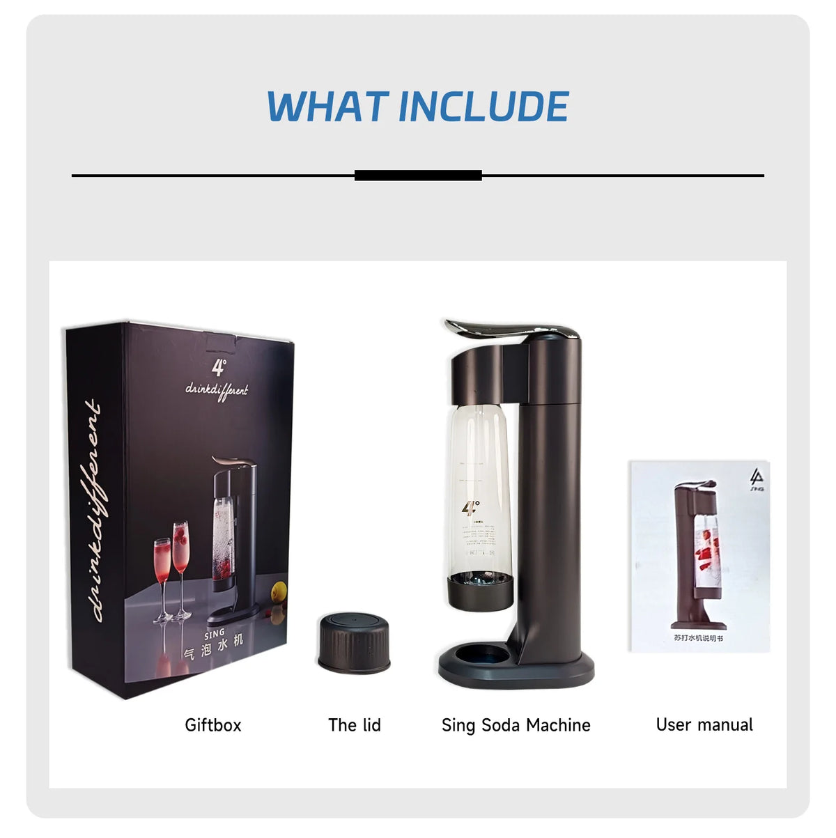 Soda and Sparkling Water Maker Stream 60L Co2 Cylinder  Factory Hot Selling Soda Dispenser Quick Connect Machine