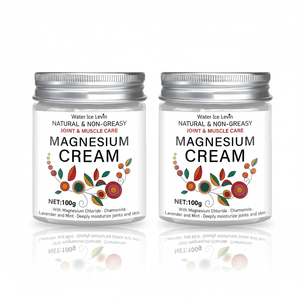 Magnesium Joint & Muscle Care Cream: Natural, Non-Greasy, Nourishes/Moisturizes, Daily Use Boosts Elastic Skin