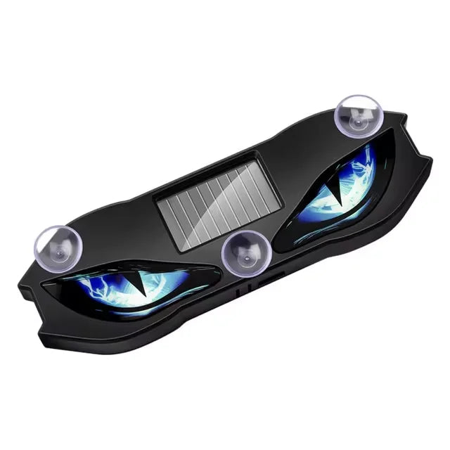 KEVANLY Solar Power Car Demon Eye Light Cool Flashing Warning Light Dynamic Safety Vehicle Signal Lights Universal