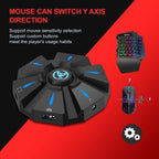 RGB Backlit Gaming Keyboard And Mouse Combo One-Handed Keypad with 3200 DPI Mouse Game Converter for PS4 Xbox Nintendo Switch