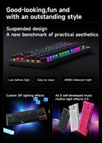 Mchose Mix87 Magnetic Swtich Keyboard Wired Gaming Keyboard 8K+256K Esport 0.08ms Low Latency E-Sports Custom Gamer Accessories