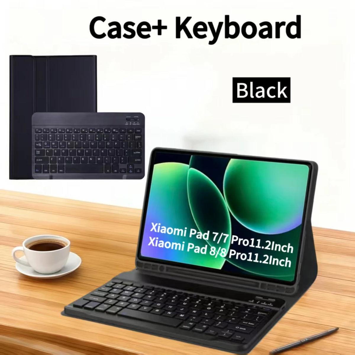 Case for Xiaomi Pad 7 /8 11.2" Bluetooth Keyboard Case for Xiaomi Pad 7/8 Pro 11.2" Wireless Bluetooth Removable Keyboard Case