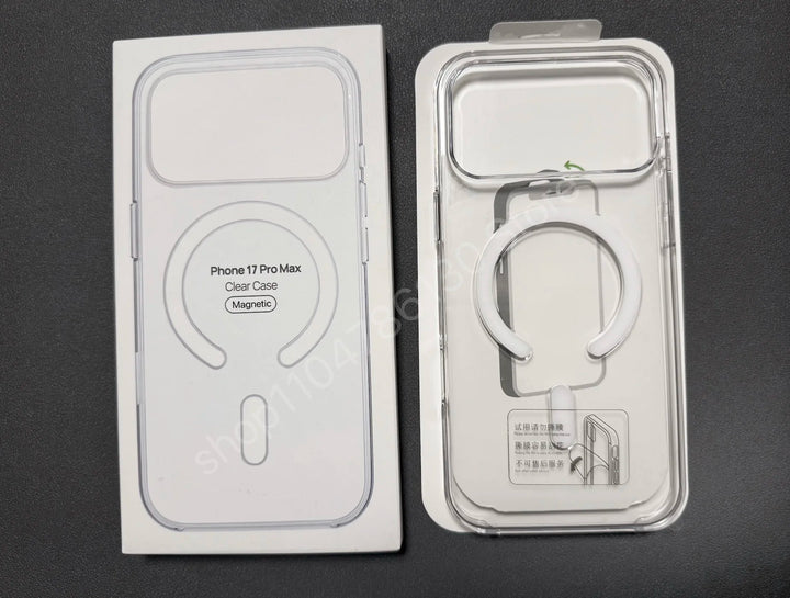 Original Transparent Phone Case For iPhone 17 Air 16 15 14 13 12 Pro Max Cases For Magsafe Animation Wireless Charging Cover