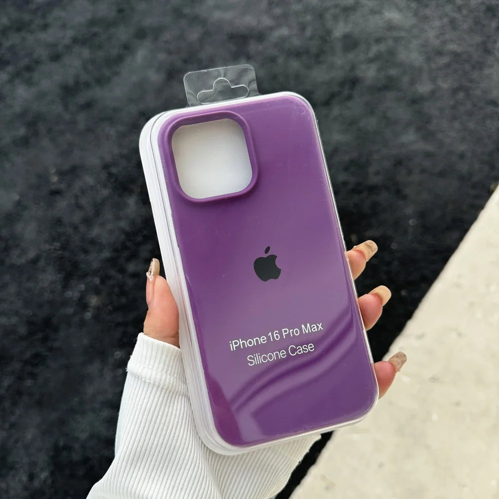 Luxury Liquid SIilicone Solid Candy Color Phone Case for Apple iPhone 17 Pro 16 15 14 13 18 Pro Max Shockproof Cover with Logo