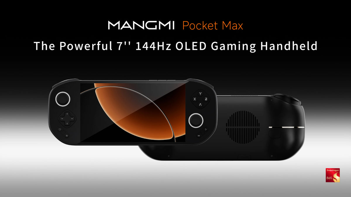 MANGMI POCKET MAX Handheld Game Console 7'' OLED 144Hz Screen Qualcomm SD865 Android 13 System 8000mAh Battery 27W Fast Charging