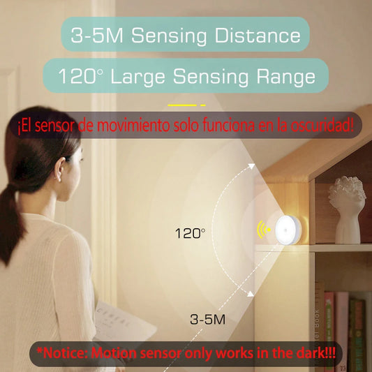 Motion Sensor LED Night Light – USB Rechargeable