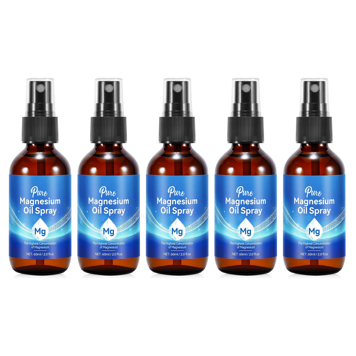Magnesium Body Oil Spray 60ml 10 Percent Mineral Rich Formula for Muscle and Skin Care Natural Chloride Solution