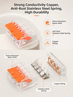 10-75PCS Electrical Lever Wire Connector 2/3/4/5 Port Quick Wiring Terminal Compact Cable Splicing Connector DIY Kit 450V/32A