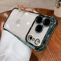 Luxury Electroplate Shockproof Transparent Phone Case For iPhone 18 17 16 15 14 13 12 Pro Max Plus Air Clear Bumper Cases Cover