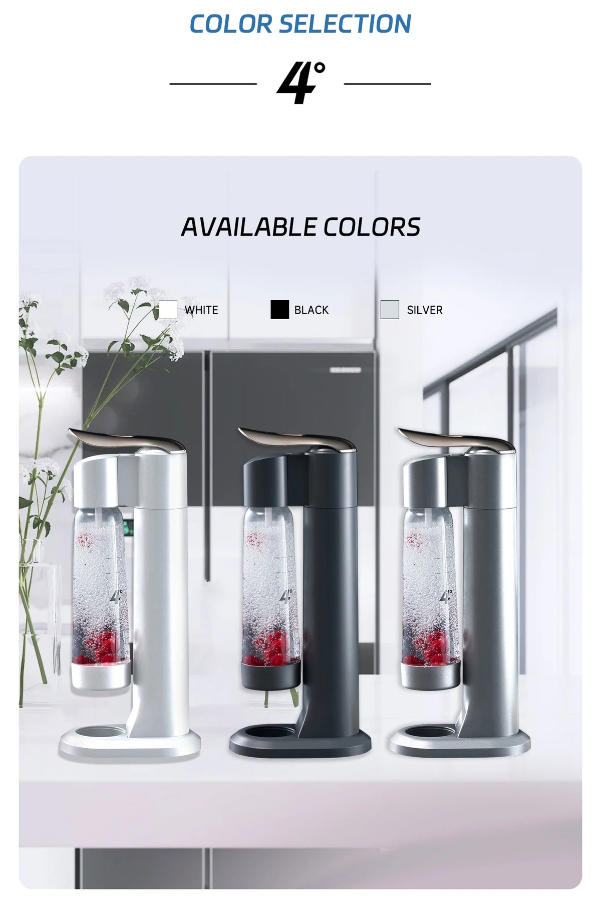Soda and Sparkling Water Maker Stream 60L Co2 Cylinder  Factory Hot Selling Soda Dispenser Quick Connect Machine