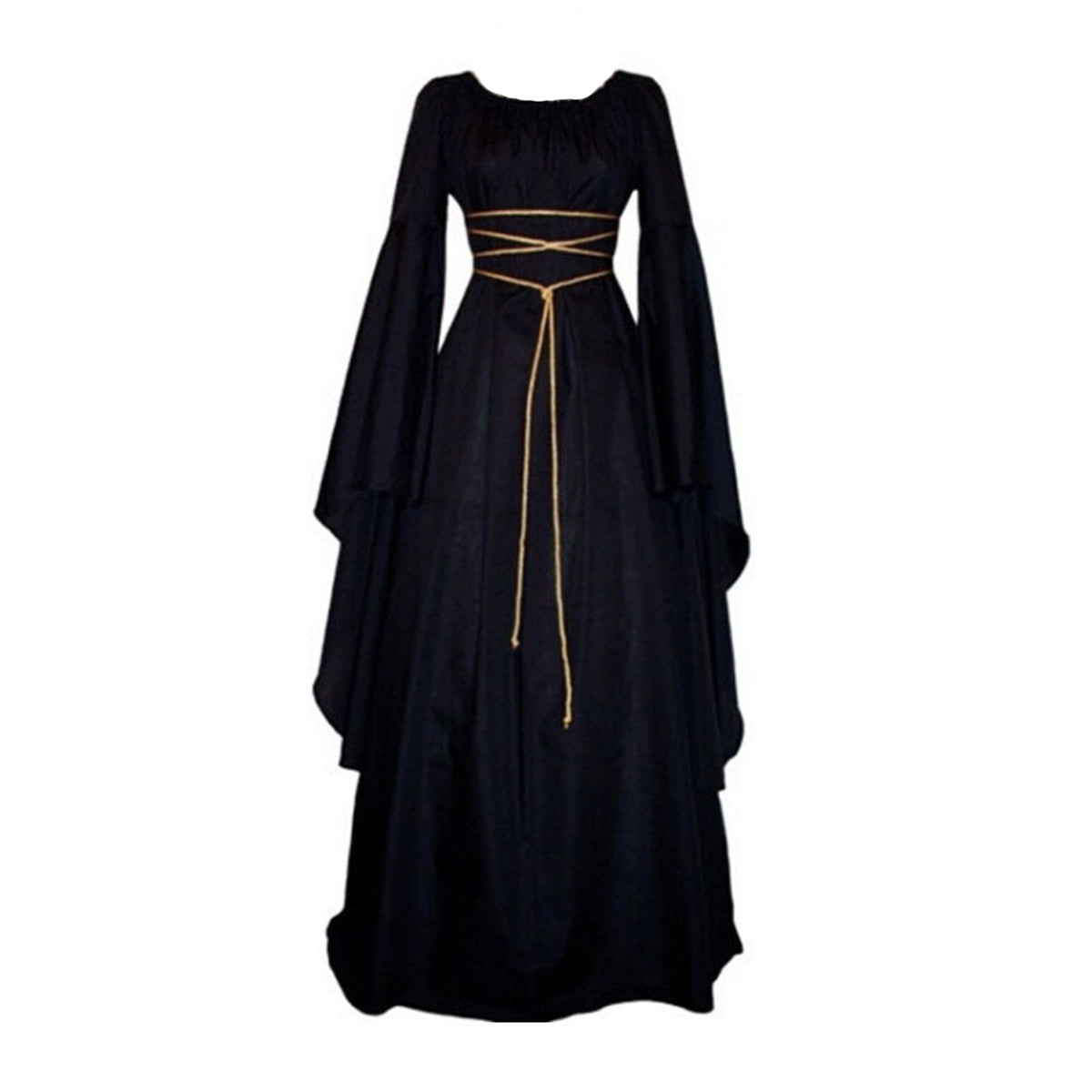Women Dresses Vintage Medieval Cosplay Costume Ghost Witch Vampire Gothic Dress Halloween Christmas Masquerade Party Dress