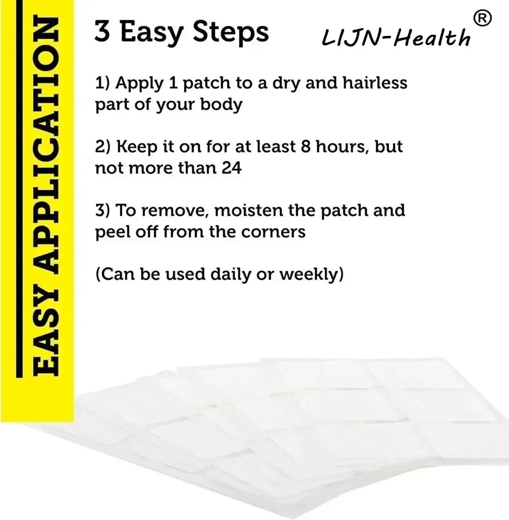 30 Patches Vitamin B Complex Transdermal Patches All B Vitamins Folic Acid, Vitamin C  Immune, Energy & Metabolism Support
