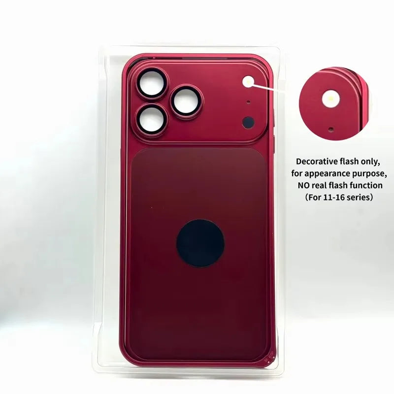 Metal Alloy Frame Bumper Phone Case for IPhone 17 16 15 14 13 12 Pro Change To 18 Pro Shockproof Protective Border Cover