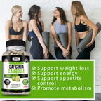 Garcinia Cambogia Extract Weight Loss Capsules Unisex supports weight loss and fat burning, cleansing