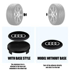 56/60/65MM Car Wheel Hub Caps Auto Emblem Tyre Center Covers Accessories For Audi A1 A2 A3 A4 A5 A6 A7 A8 Quyttro Sline RS Q2 Q3