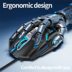 Wired Mouse Six Keys Luminous Game E-Sports Machinery Computer Accessories